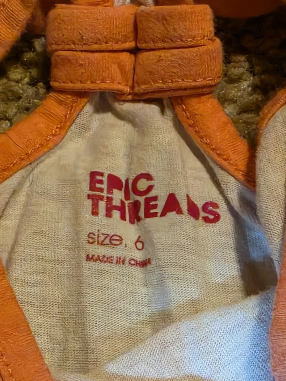 Epic Threads Orange Brick-Textured Top